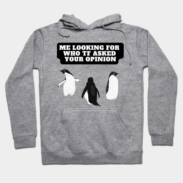 Funny Penguin Hoodie by Artsy2Day